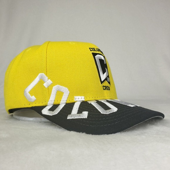 Columbus Crew Mitchell &‎ Ness MLS Pro Fit Snapback Hat Cap Yellow Black NWT - Picture 4 of 9